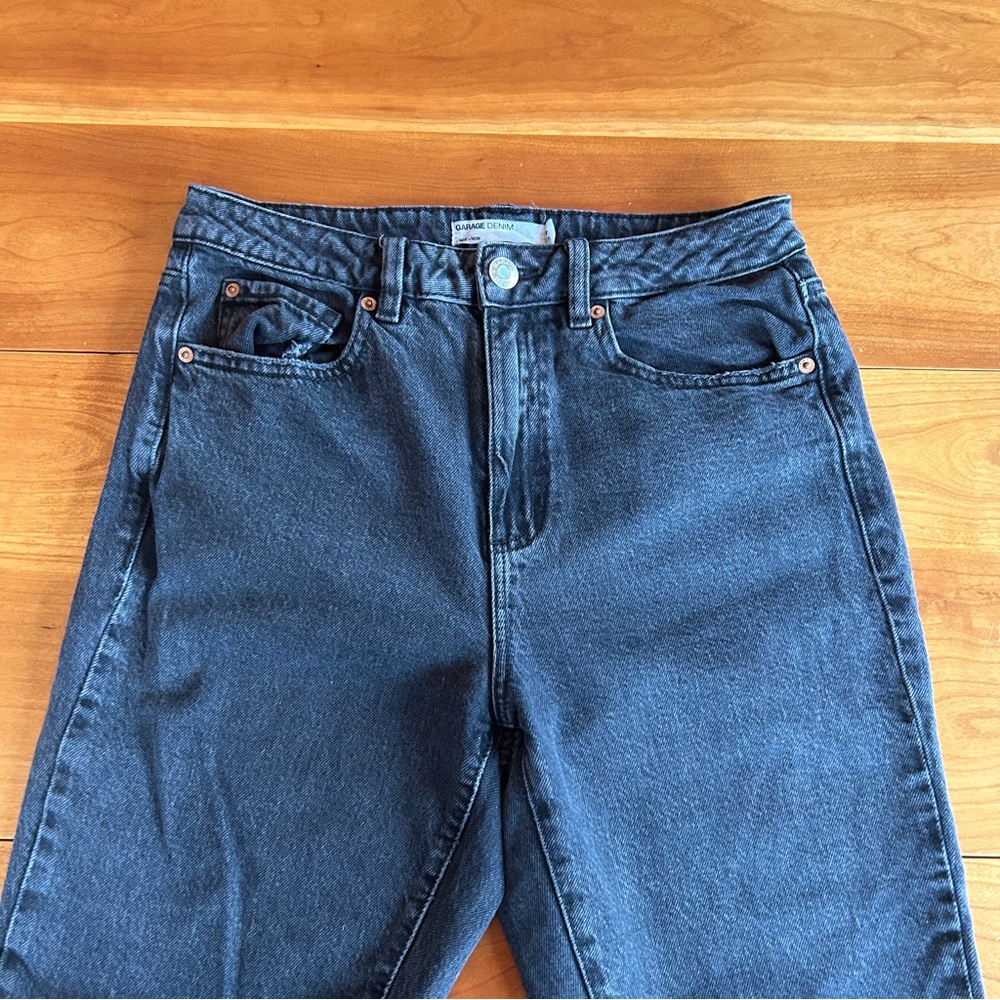 Garage High Waisted Black Mom Jeans